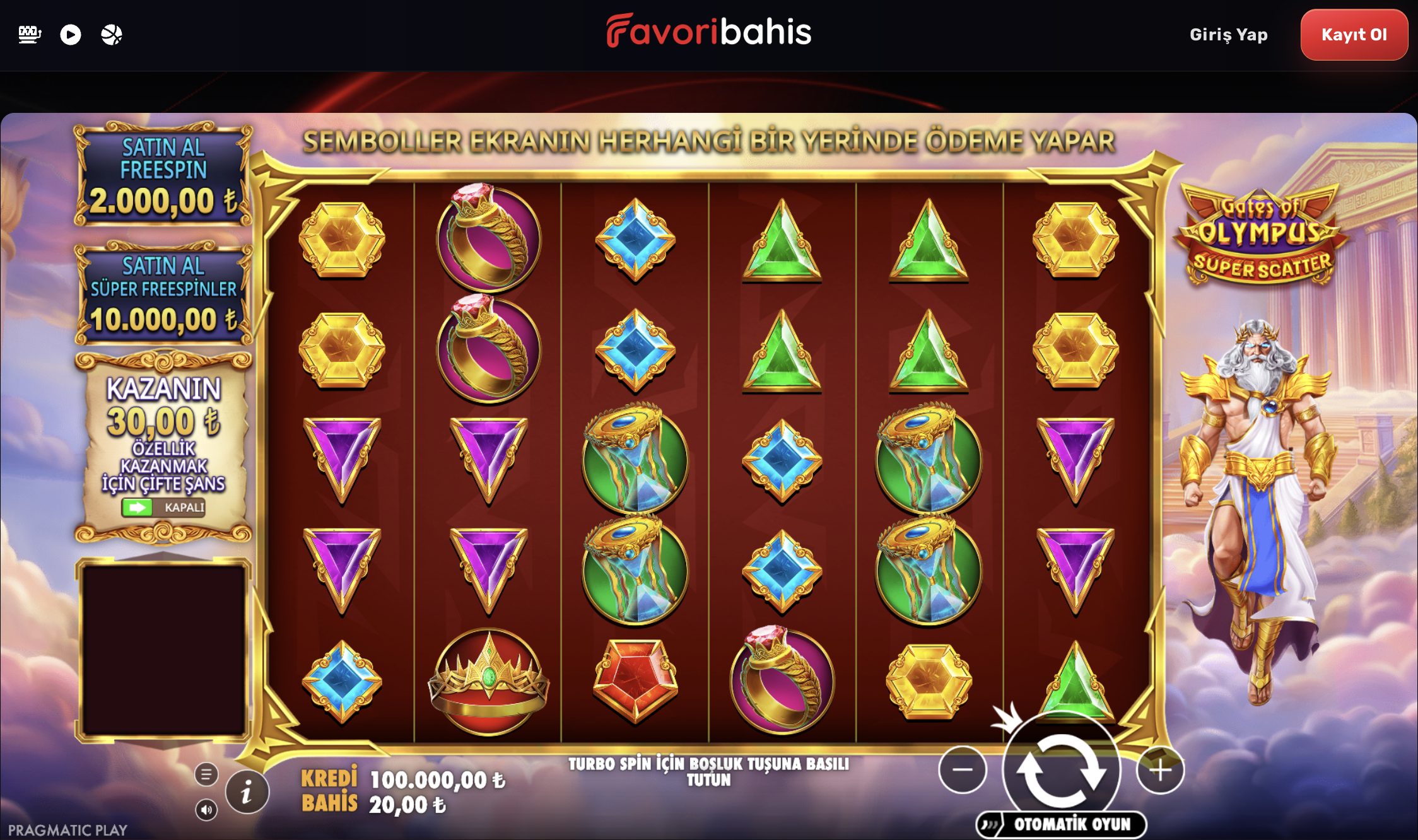 Favoribahis Gates Of Olympus Oyunu